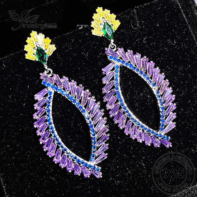 Jewelrypalace Stud Petal Asli Anting Perak Wanita Amethyst925 E794