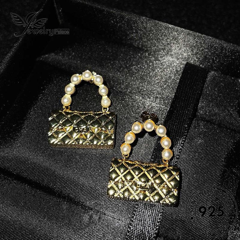 Jewelrypalace Emas Asli Kecil925 Tas Mutiara Anting Tusuk Wanita Silver Wangi E805