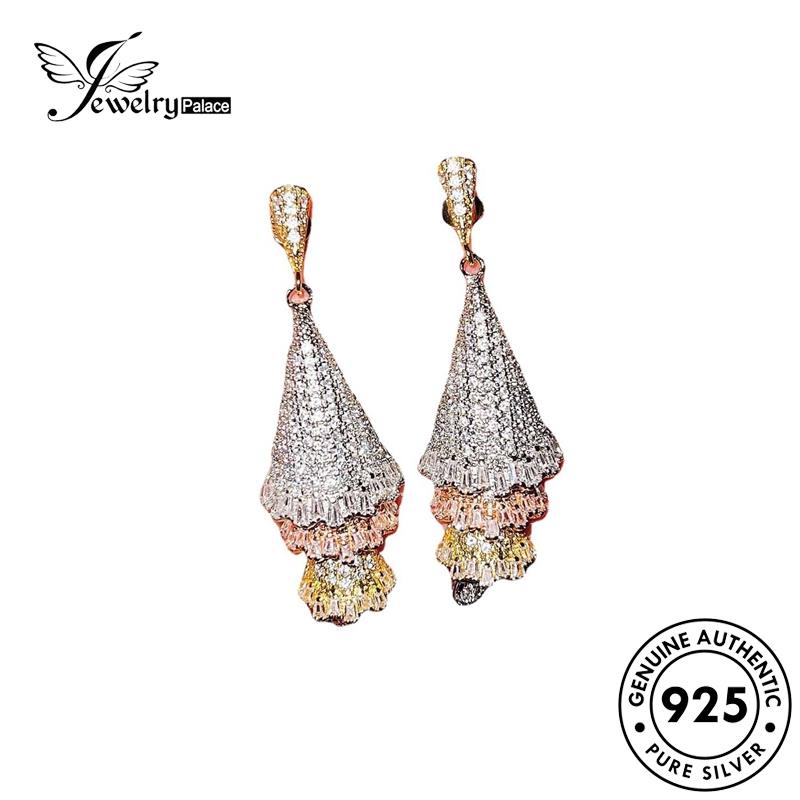 Jewelrypalace Anting Wanita Berlian Stud Moissanite925 Perak Asli Rok E1119