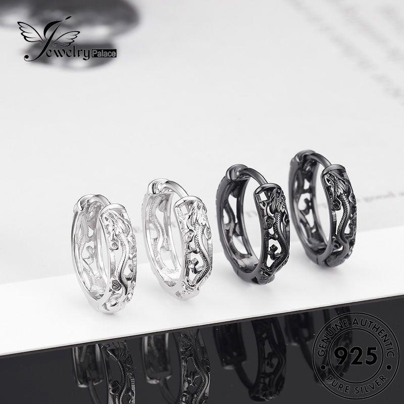 Jewelrypalace Anting Hoop Perak925 Pria Asli E1133