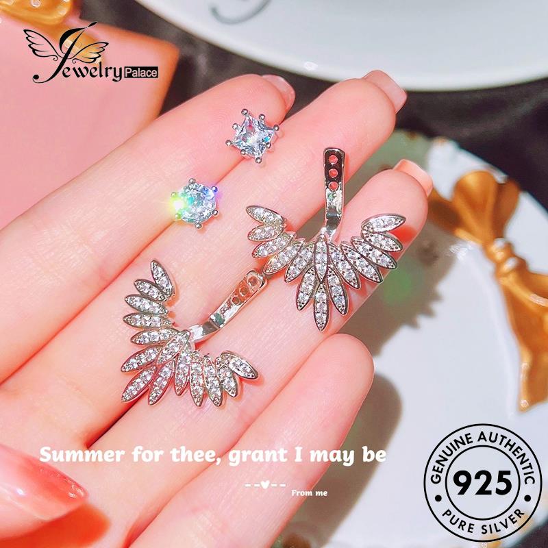 Jewelrypalace Anting925 Stud Angel Wanita Sayap Asli Moissanite Perak Berlian E1222