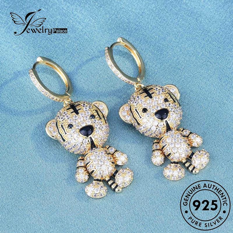 Jewelrypalace925 Anting Hoop Wanita Asli Silver E1283