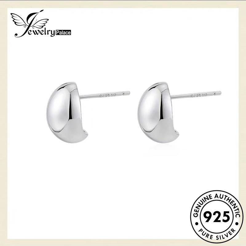 Jewelrypalace Anting Kacang Wanita Perak Asli Emas Kecil Perak925 Stud E1316