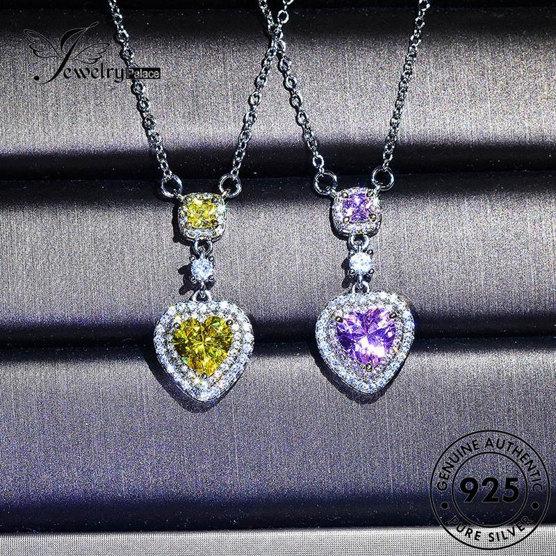 Jewelrypalace Kalung Amethyst Fashion Love Perak Asli925 Wanita N436