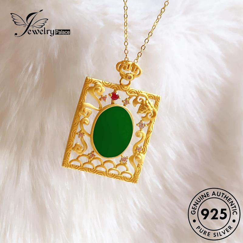 Jewelrypalace Kalung Fashion Awan Menguntungkan Wanita Perak Giok Asli925 N449