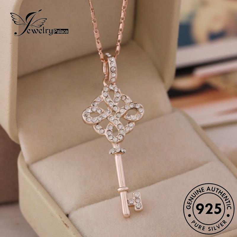 Jewelrypalace Asli Wanita Moissanite925 Emas Fashion Berlian Perak Kalung Kunci N806