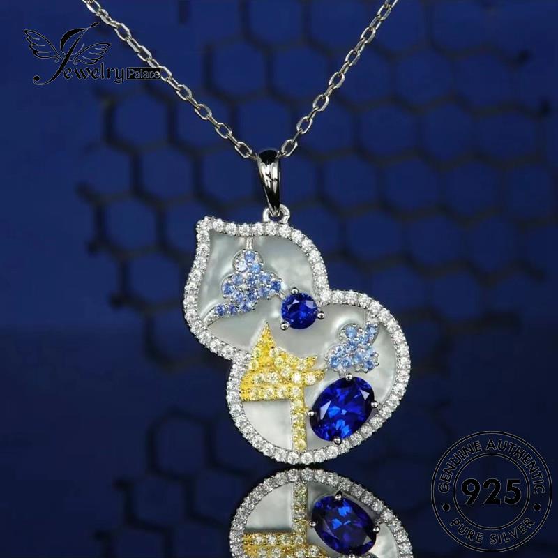 Jewelrypalace Sapphire Fashion Kalung Perak Wanita925 Kupu Asli N1097