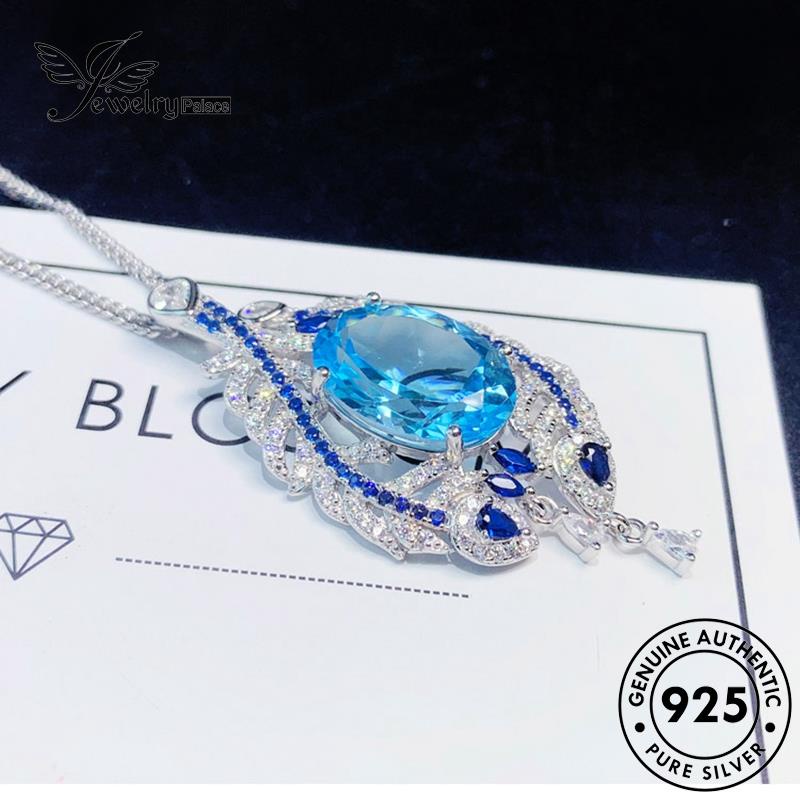 Jewelrypalace Kalung Safir Perak925 Asli Kreatif Wanita Bulu N1257