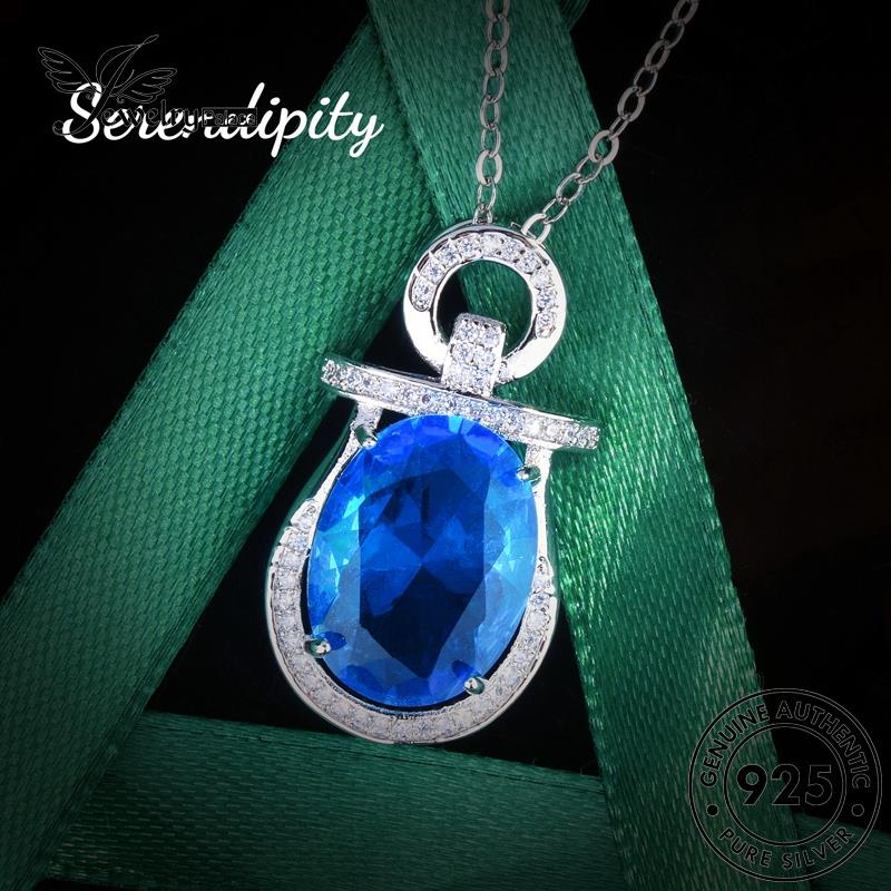 Jewelrypalace Sapphire Fashion Wanita Asli Kalung Perak925 N1304