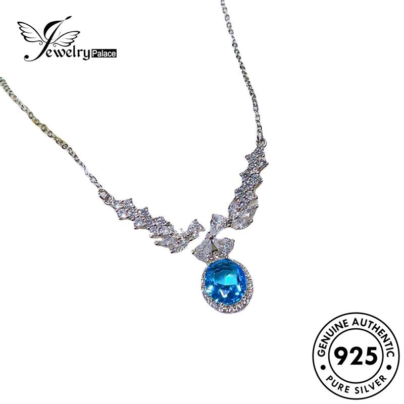 Jewelrypalace Perak Asli Wanita925 Sayap Safir Kalung Kreatif N1325