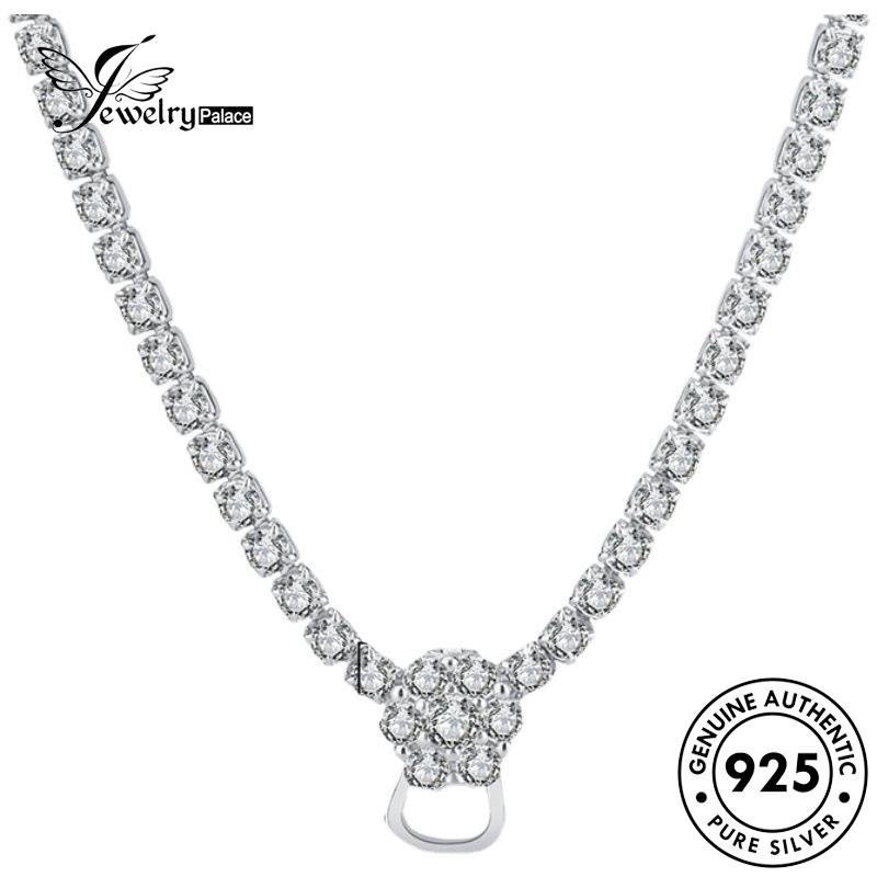 Jewelrypalace Perak Mewah925 Moissanite Kalung Berlian Asli Wanita N1562