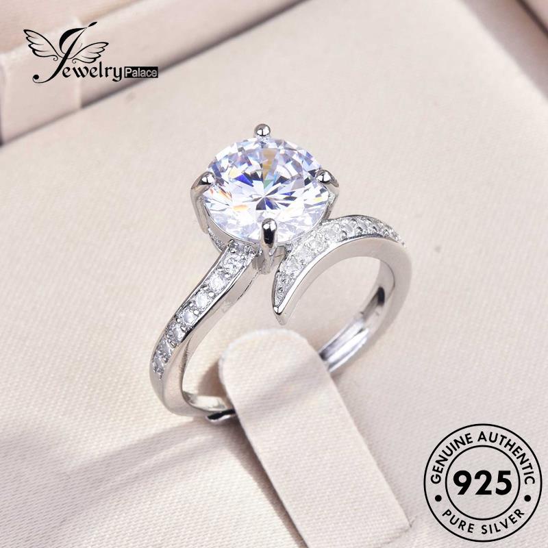 JEWELRYPALACE Arrows Silver korea Nikah Silver Diamond Perhiasan Asli Hearts And Wanita Perak Cincin Murni 925 Aksesori Kawin Moissanite Sterling Creative Original R1850