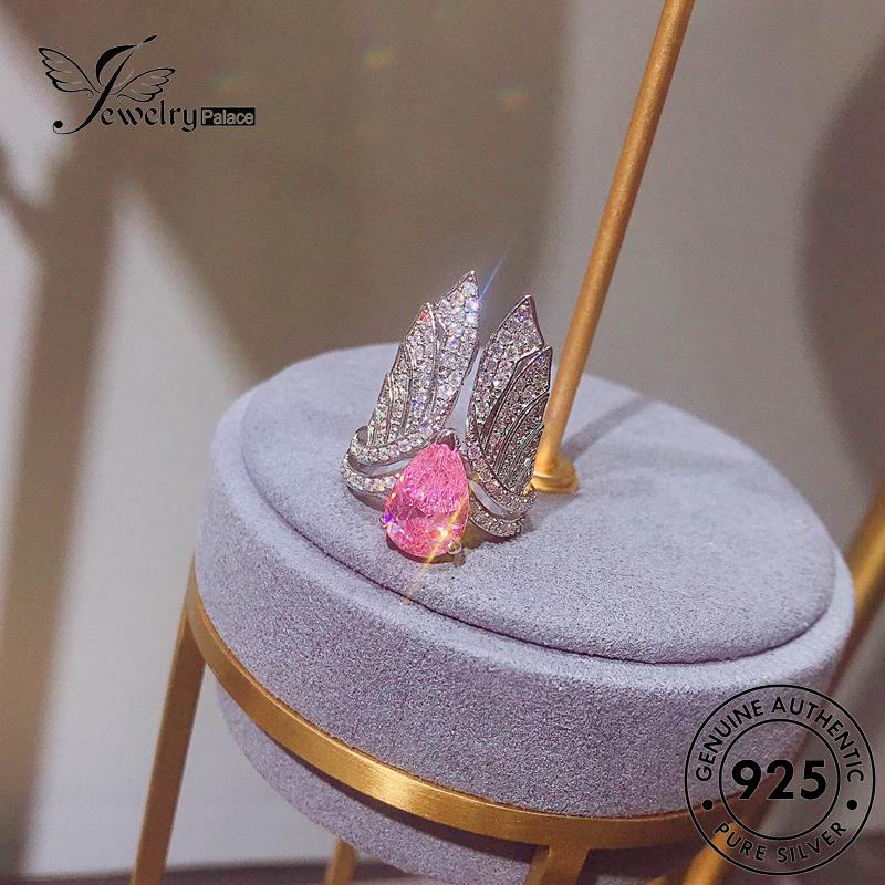 JEWELRYPALACE Emerald Sterling Aksesori 925 Silver Perak Nikah Asli Murni Wanita Vintage Cincin Wings korea Kawin Perhiasan Original Silver Angel R2119