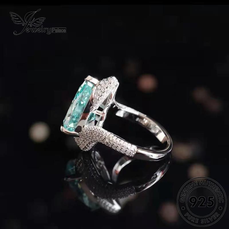 JEWELRYPALACE Kawin korea Shape Wanita Perhiasan Cincin Sterling Asli 925 Perak Retro Drop Original Aksesori Silver Aquamarine Murni Nikah Silver R2142