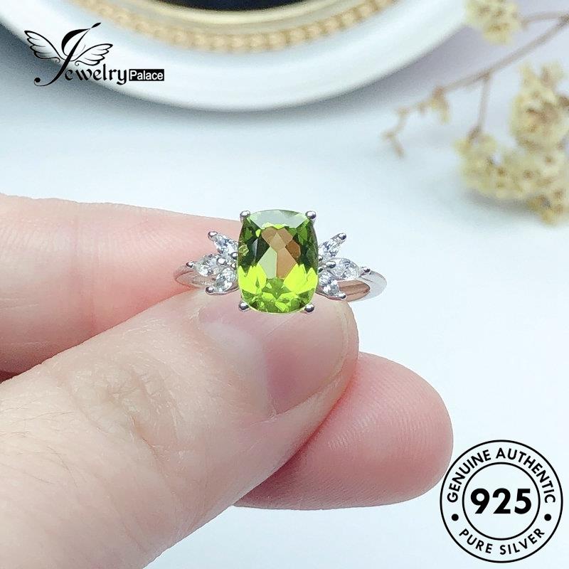 JEWELRYPALACE Asli Murni Fresh Gold 925 Sterling korea Silver Cincin Perak Wanita Nikah Emerald Perhiasan Silver Kawin Original Aksesori R2357