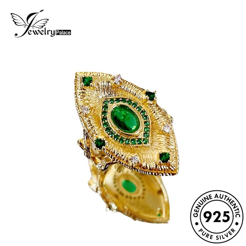 Jewelrypalace Kalung Fashion Perak925 Emerald Wanita Asli Setan Mata S272