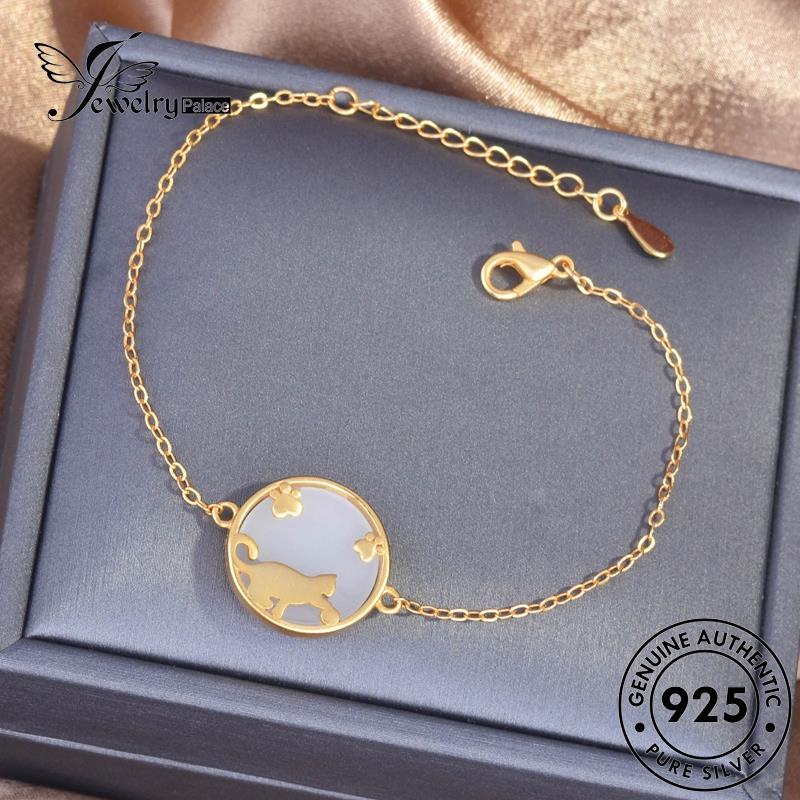 Jewelrypalace Personalized Jade Set Kalung Kucing Perak925 Cakar Wanita Asli S551