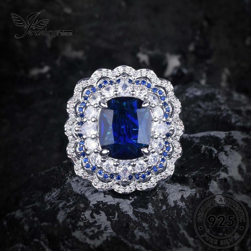 Jewelrypalace Sapphire Mewah925 Kalung Perak Asli Wanita Set S605