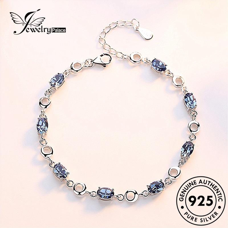 Jewelrypalace Asli Bentuk Gelang Wanita Fashionable Perak925Telur Safir B393