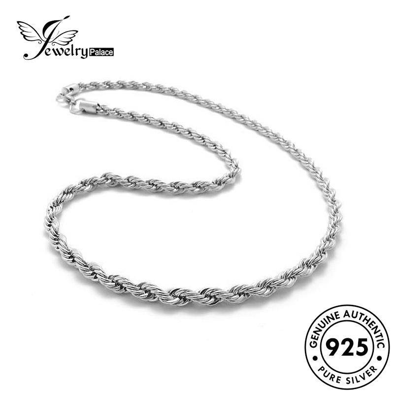 Jewelrypalace Simple Tali Twist Wanita Asli925 Kalung Perak N1002