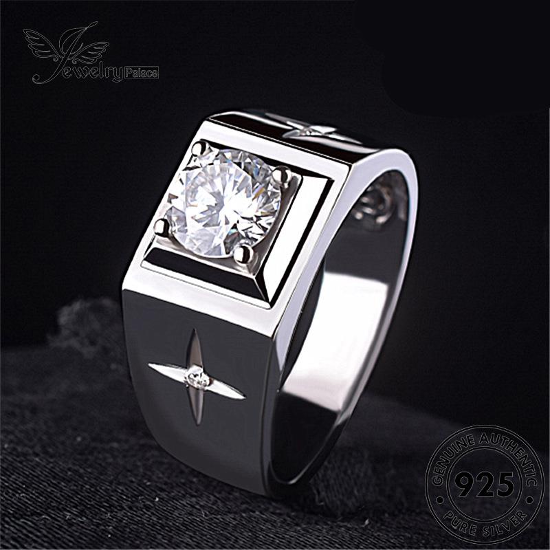 Jewelrypalace Moissanite Salib Pria Berlian Fashion925 Perak Asli Rings R27