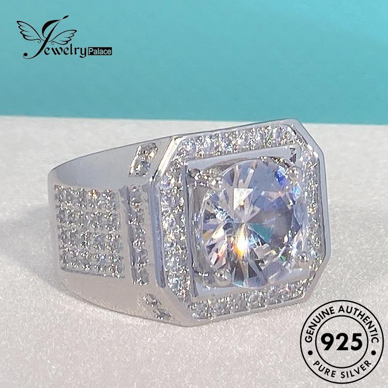 Jewelrypalace Cincin Wanita Asli Mewah Moissanite925 Perak Berlian R501