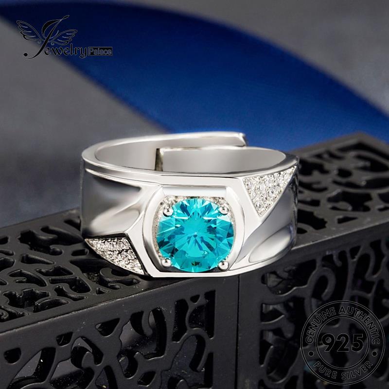 Jewelrypalace Fashion925 Dan Panah Asli Zamrud Pria Hati Cincin Perak R521