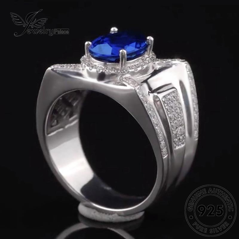 Jewelrypalace Wanita Oval Safir Temperamen Cincin Perak Asli925 R533