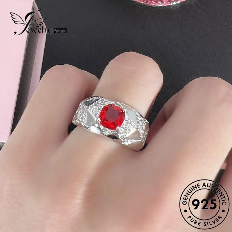 Jewelrypalace Kepribadian Wanita Asli Segitiga Safir Cincin Perak925 R858