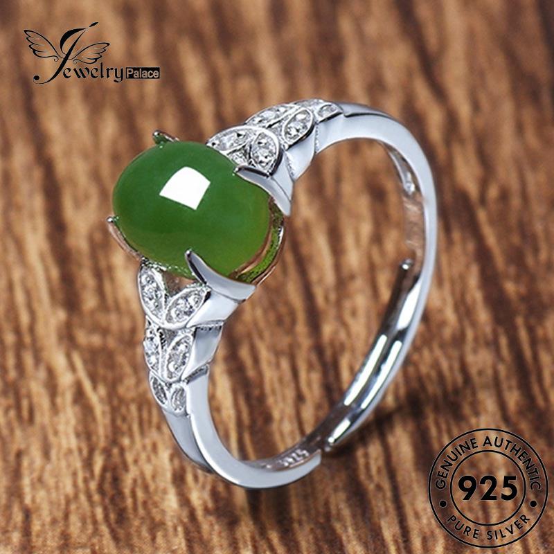 Jewelrypalace Jade Original Cincin Wanita Daun Perak Retro925 R1095