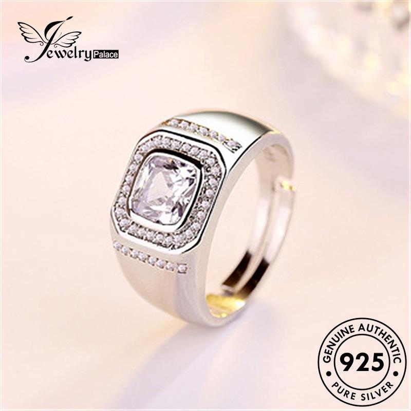 Perhiasantempat Mendominasi Perak925 Berlian Moissanite Asli Cincin Pria R1382