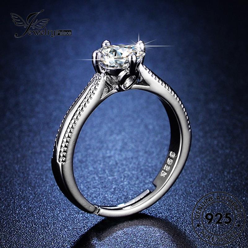 Jewelrypalace Cakar Cincin Berlian925 Empat Fashion Perak Asli Wanita Moissanite R62