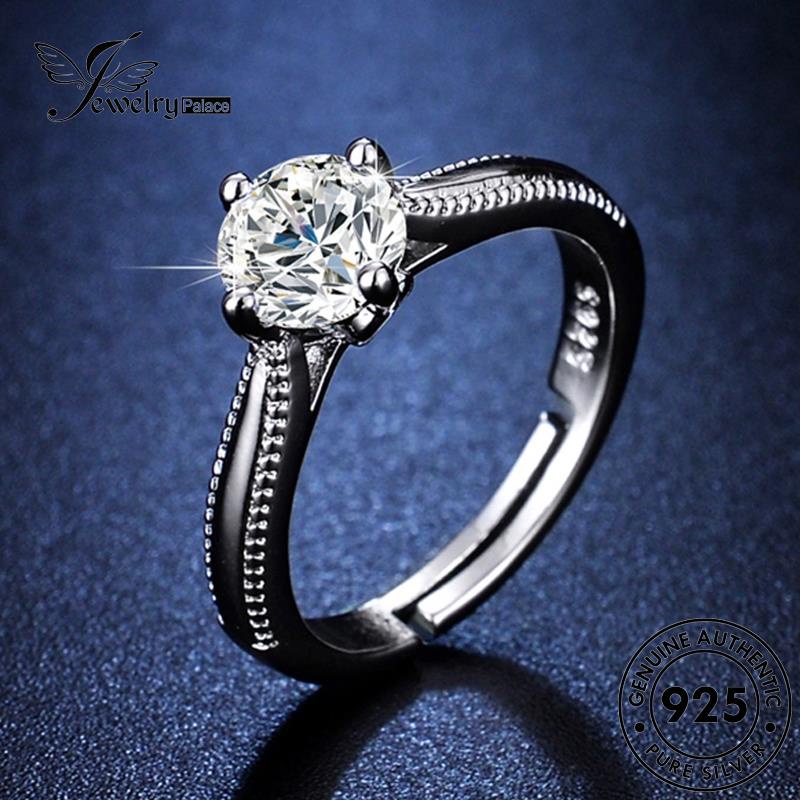 Jewelrypalace Cakar Cincin Berlian925 Empat Fashion Perak Asli Wanita Moissanite R62