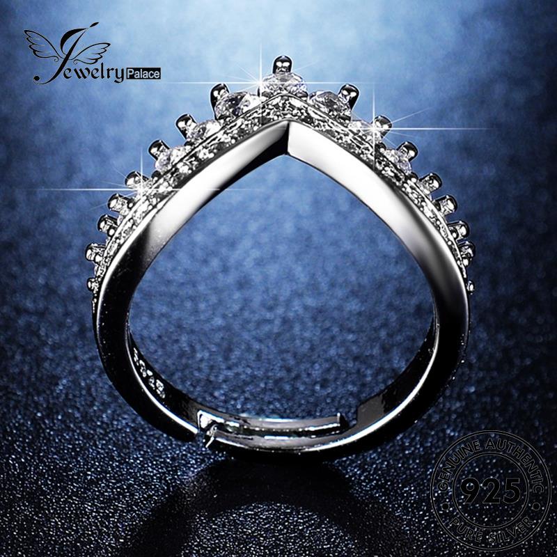 Jewelrypalace925 Moissanite Kepribadian Wanita Berlian Bentuk Perak Asli V Rings R119