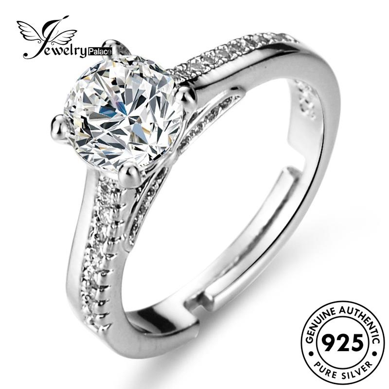 Jewelrypalace Cincin Moissanite Mermaid Wanita Perak Berlian Asli Fashion925 R152