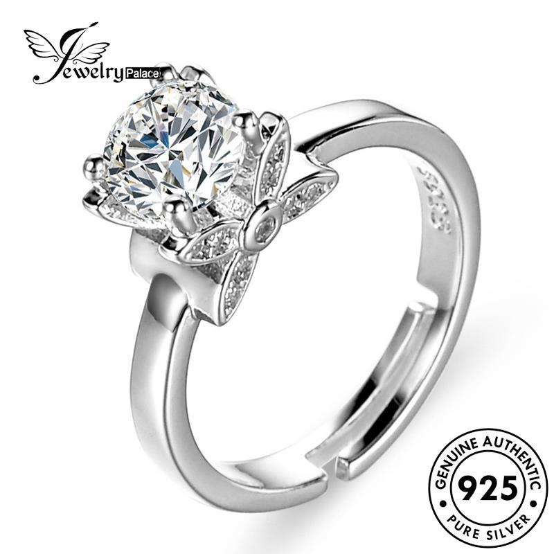 Jewelrypalace Rings925 Perak Kepribadian Asli Wanita Berlian Moissanite Kupu-Kupu R166