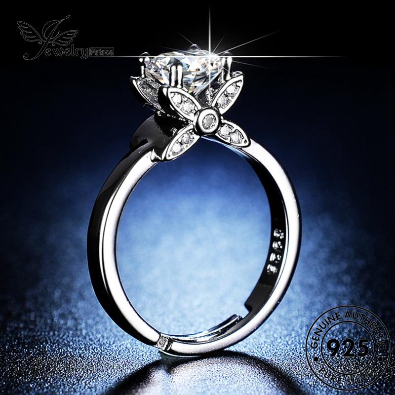 Jewelrypalace Rings925 Perak Kepribadian Asli Wanita Berlian Moissanite Kupu-Kupu R166