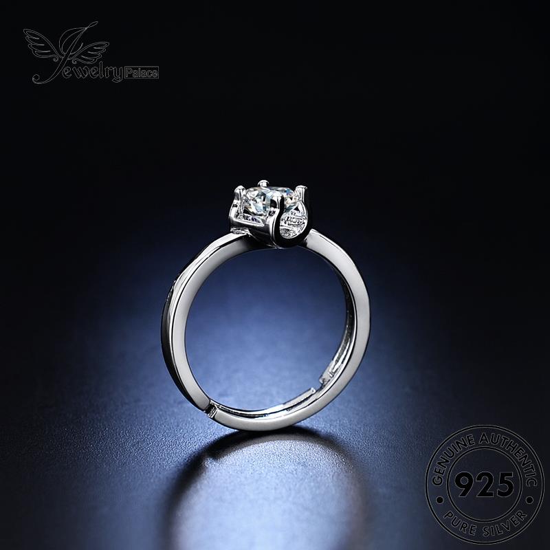 Jewelrypalace Perak Cakar Asli925 Wanita Berlian Cincin Moissanite Empat Kepribadian R417