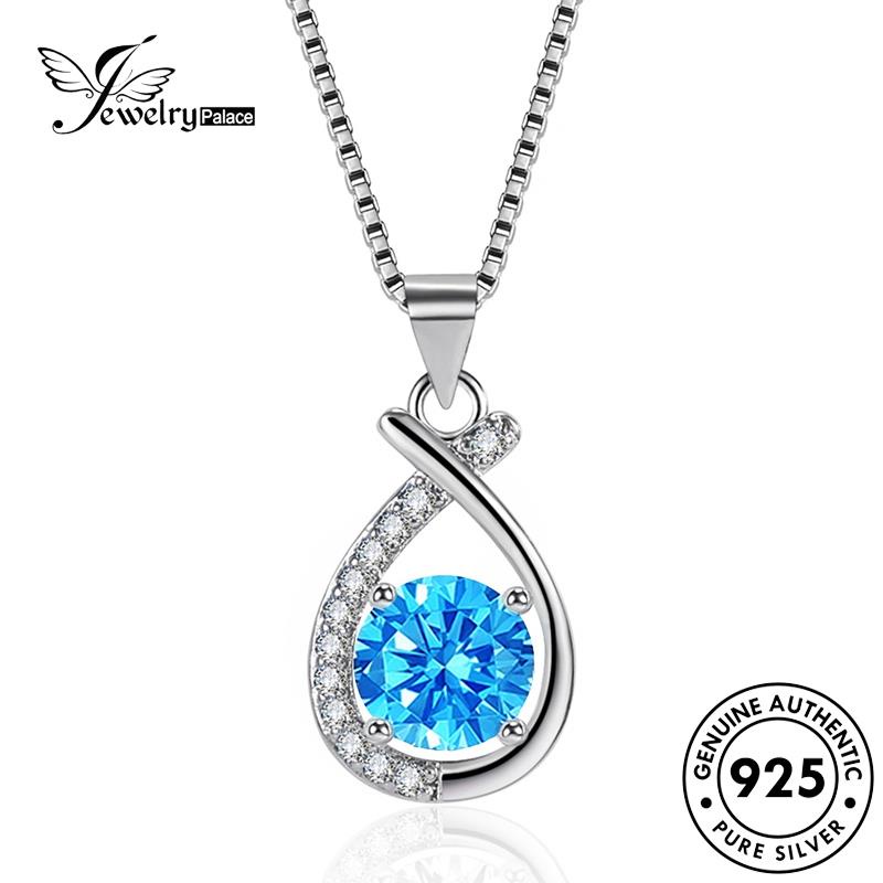 Jewelrypalace Fashion925 Kalung Perak Asli Wanita Sapphire N1108