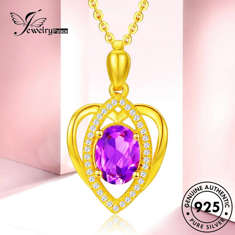 Jewelrypalace Kalung Amethyst Simple Perak Asli925 Wanita N1119