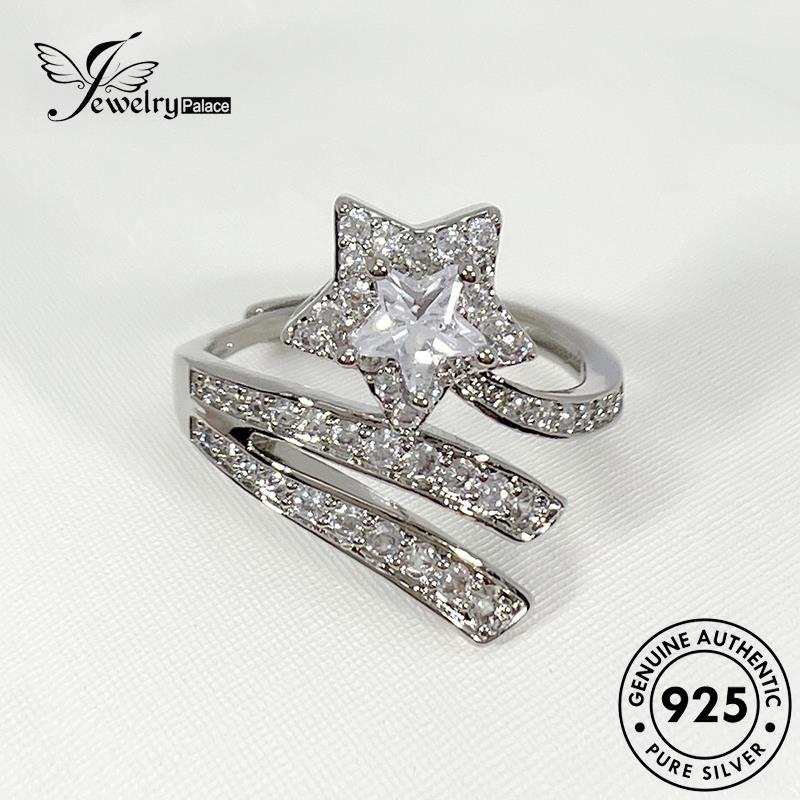 Jewelrypalace Astral Wanita925 Cincin Berlian Moissanite Perak Emas Asli R1779