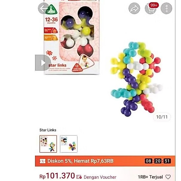 Preloved Like New ELC Star Shaped-Mainan Edukasi Bayi