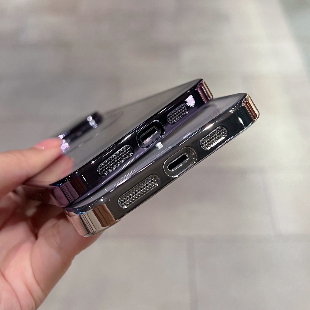 IPHONE Casing Ponsel Transparan Plating High end Baru Untuk Iphone14 13 12 Pro Max Dengan Perlindungan Film Lensa shockproof Case Cover