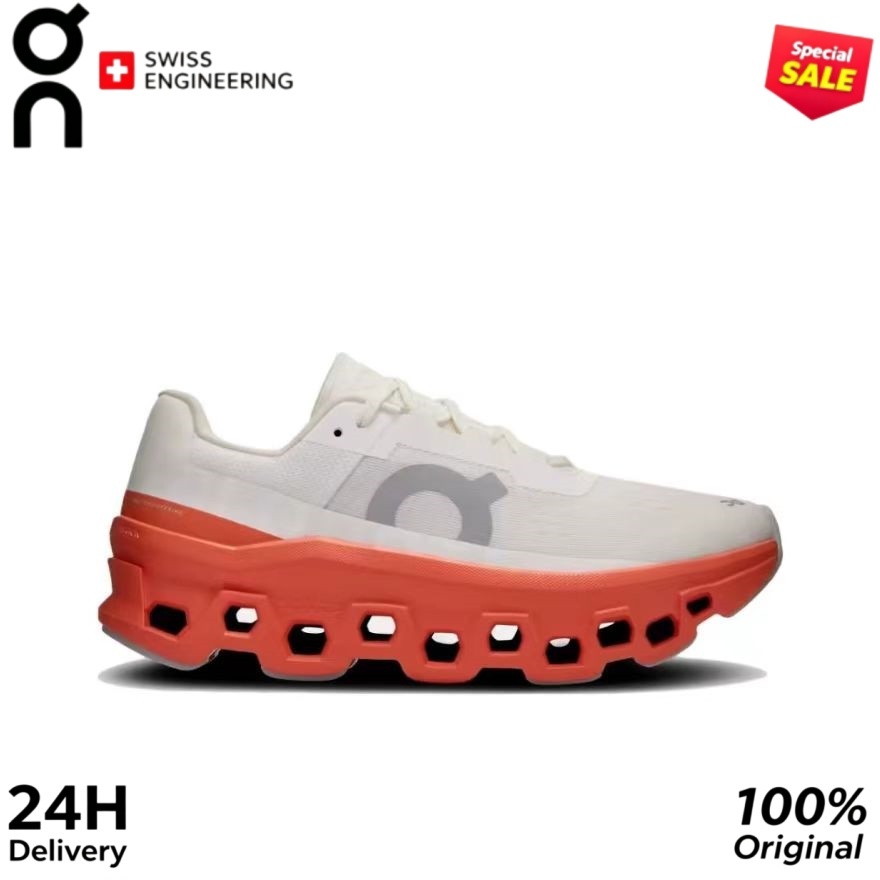 On Cloud MONSTER Women's white orange running shoes
