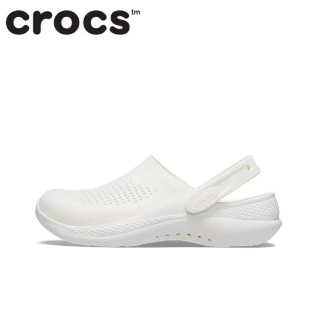 Crocs LiteRide White Waterproof Slide Adjustable Outdoor Casual Shoes