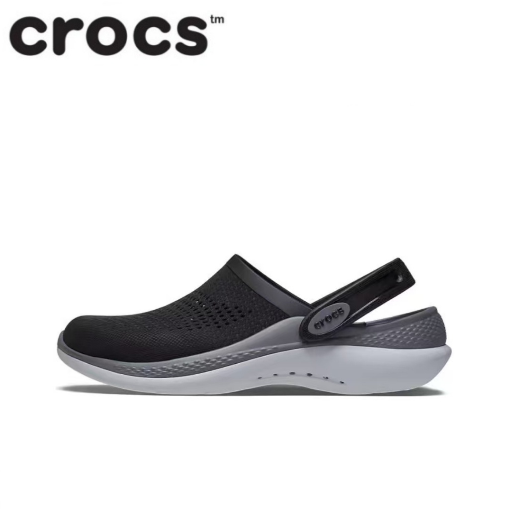 Crocs LiteRide Black Waterproof Slide Adjustable Outdoor Casual Shoes