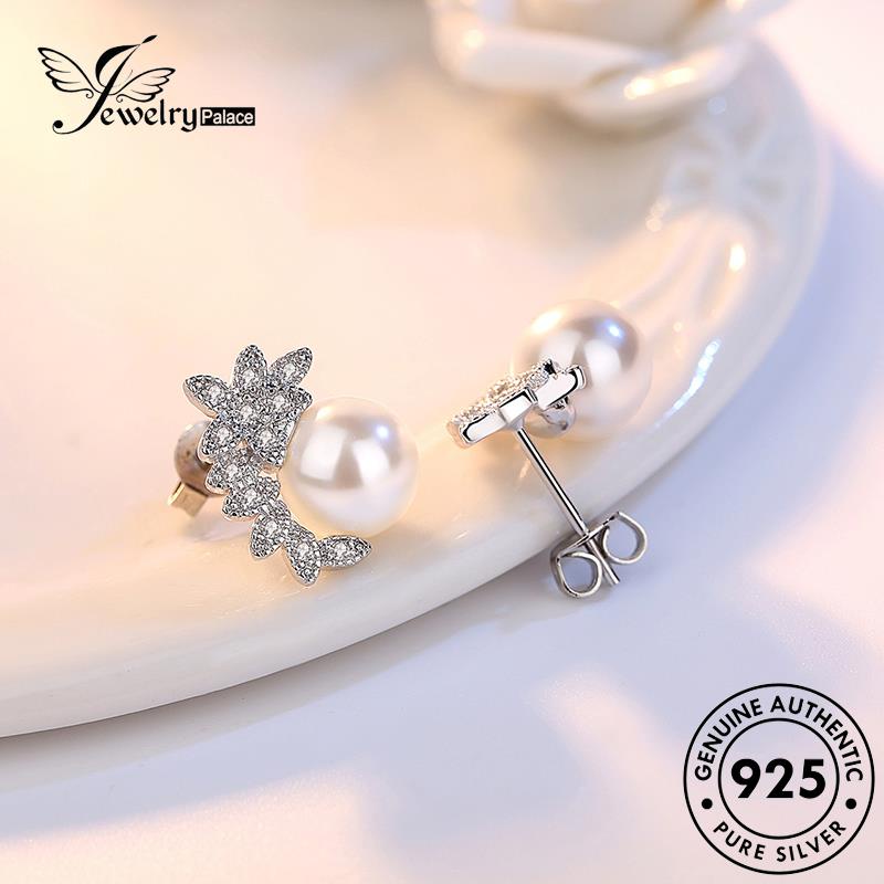 Jewelrypalace Anting Perak Asli Fashion Wanita Mutiara Stud Perhiasan928 Rumbai M034