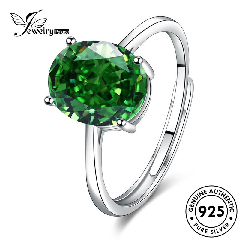 Jewelrypalace Perak Asli931Wanita Cincin Hati Safir Perhiasan Ruby Moissanite Berlian Love Emerald Citrine M037