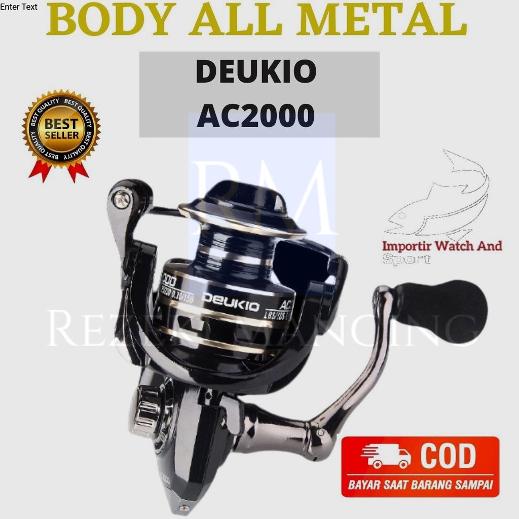 Riil pancing murah golden fish  AC2000 Reel Pancing Fishing Reel 5.2:1 Gear Ratio  8 KG ALL METAL