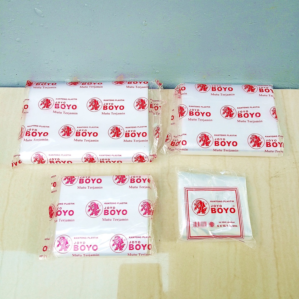 Jual Kantong Plastik Pp Bening Joyo Boyo 12 Ons 14 12 1 Kg Shopee Indonesia 3033